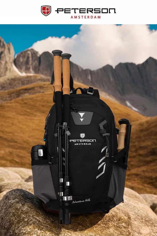 40L PETERSON trekking kuprinė, sportinė, turistinė, kalnų, su uždangalu