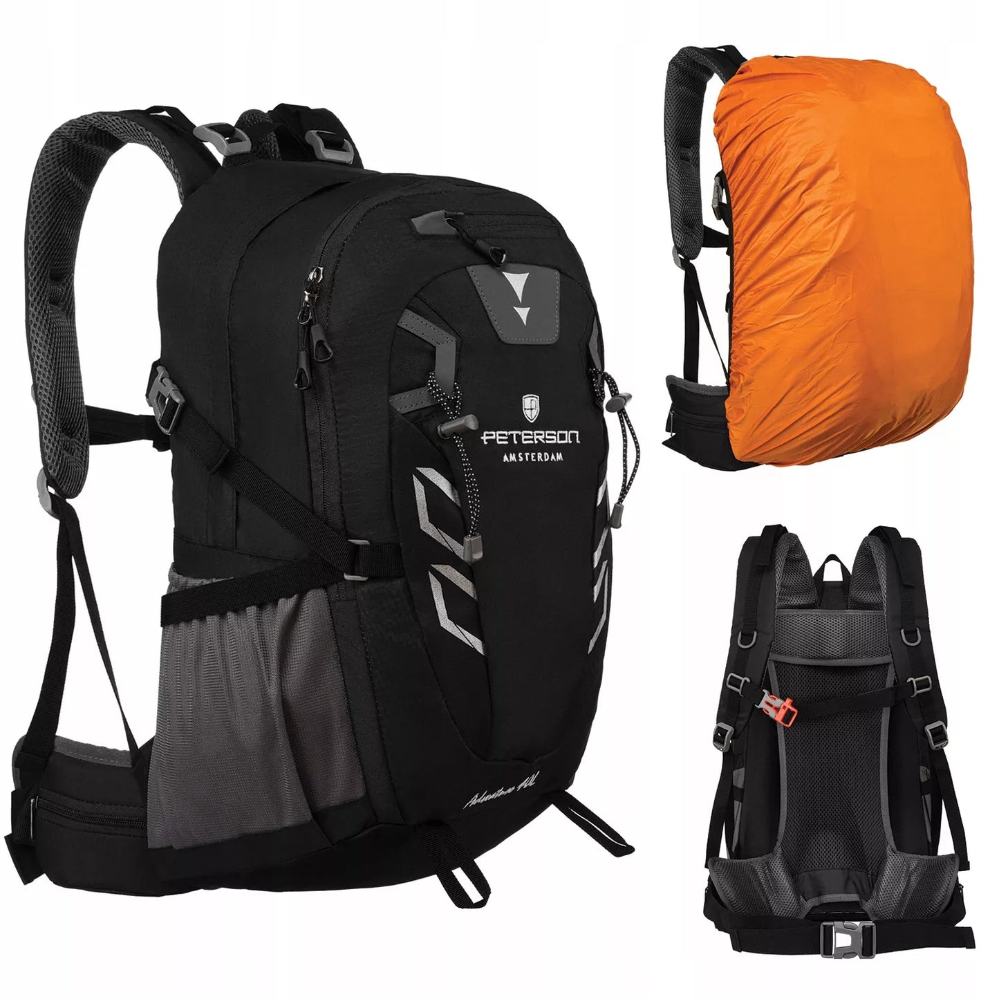 40L PETERSON trekking kuprinė, sportinė, turistinė, kalnų, su uždangalu