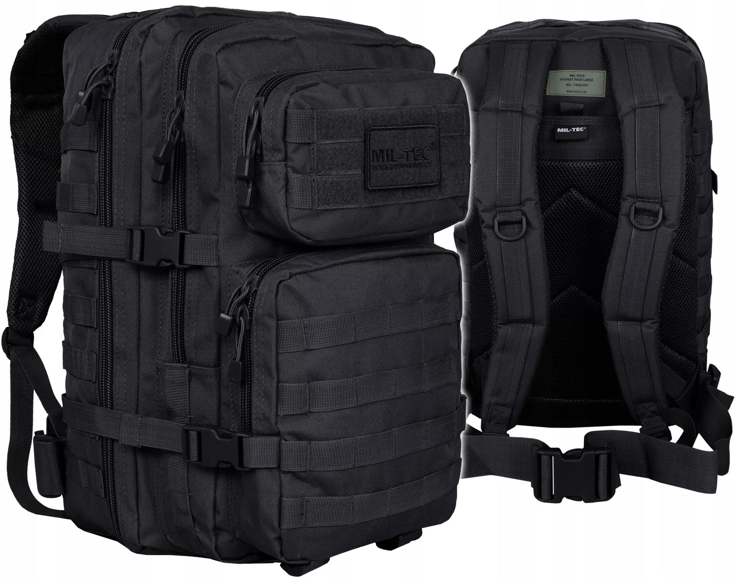 Karinė taktinė kuprinė Mil-Tec Large Assault Pack 36 l Black