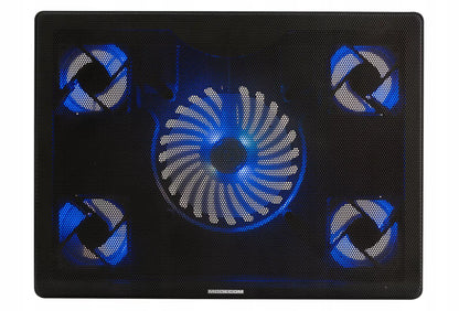 MODECOM CF15 nešiojamojo kompiuterio aušinimo stovas 15,6"–17,3" su penkiais LED ventiliatoriais