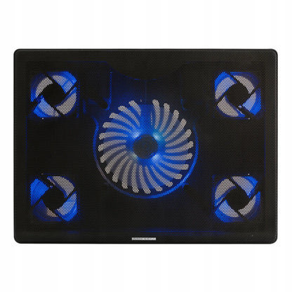 MODECOM CF15 nešiojamojo kompiuterio aušinimo stovas 15,6"–17,3" su penkiais LED ventiliatoriais