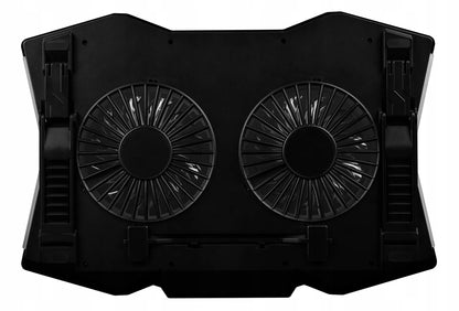 Nešiojamo kompiuterio aušinimo pultas MODECOM CF18 15,6" - 17,3" su dviem RGB ventiliatoriais
