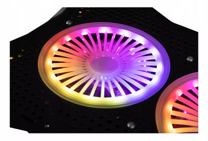 Nešiojamo kompiuterio aušinimo pultas MODECOM CF18 15,6" - 17,3" su dviem RGB ventiliatoriais