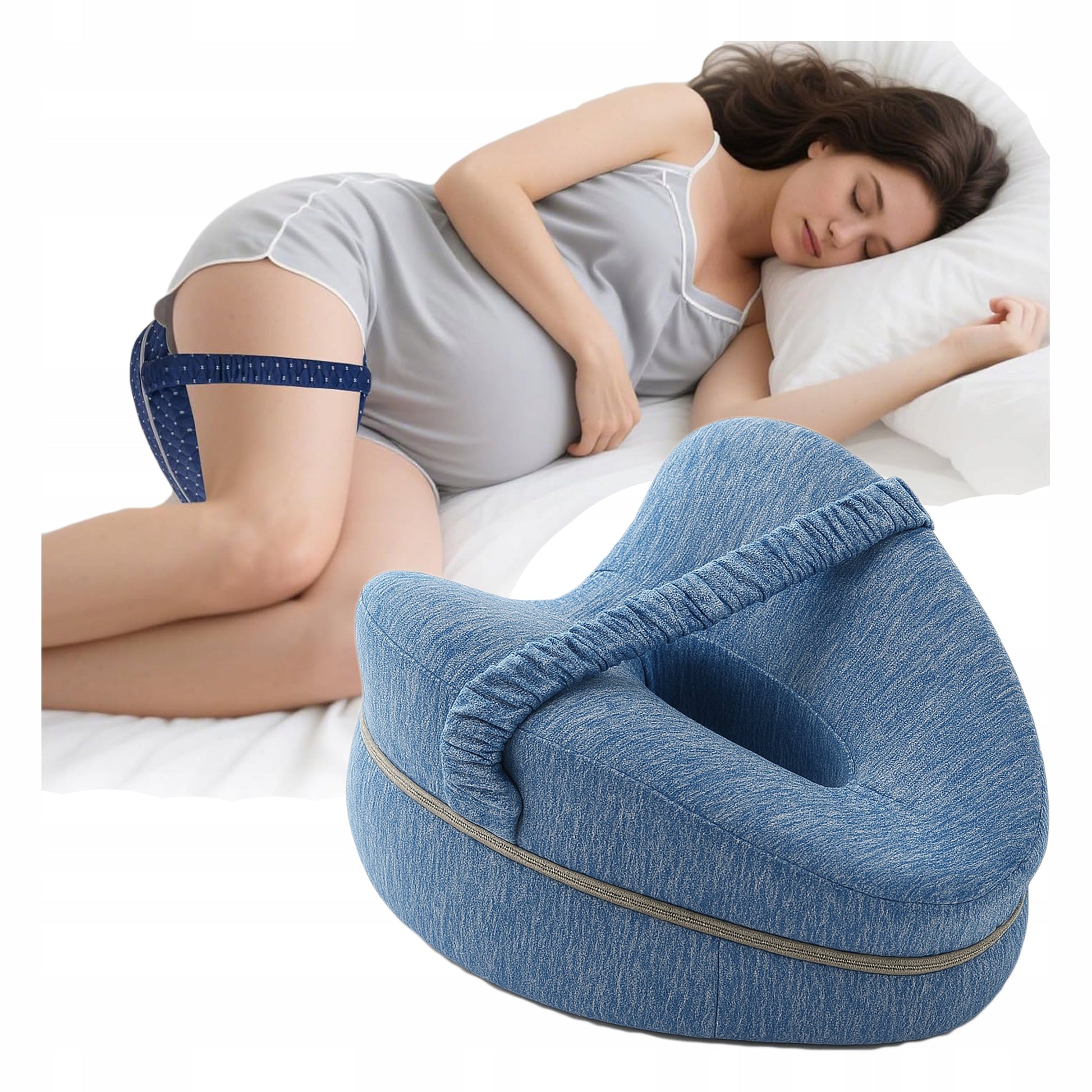 Ortopedinė pagalvėlė tarp kojų nėščiosioms, skirta miegojimui ir stuburo atramai