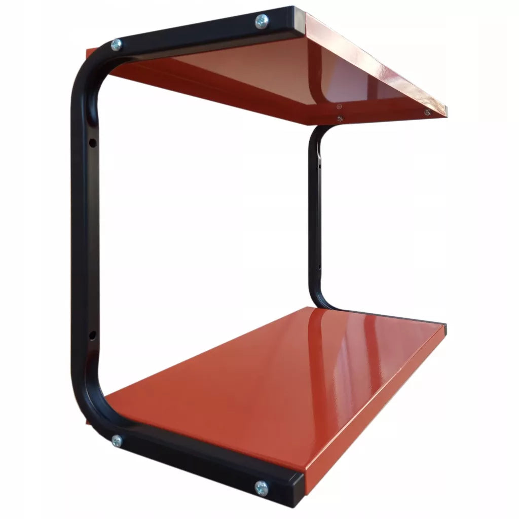 Metalinė sieninė lentyna 95 cm dviguba PG2CR dirbtuvėms, loftui, garažui
