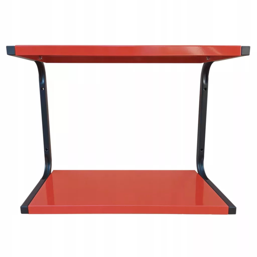 Metalinė sieninė lentyna 95 cm dviguba PG2CR dirbtuvėms, loftui, garažui