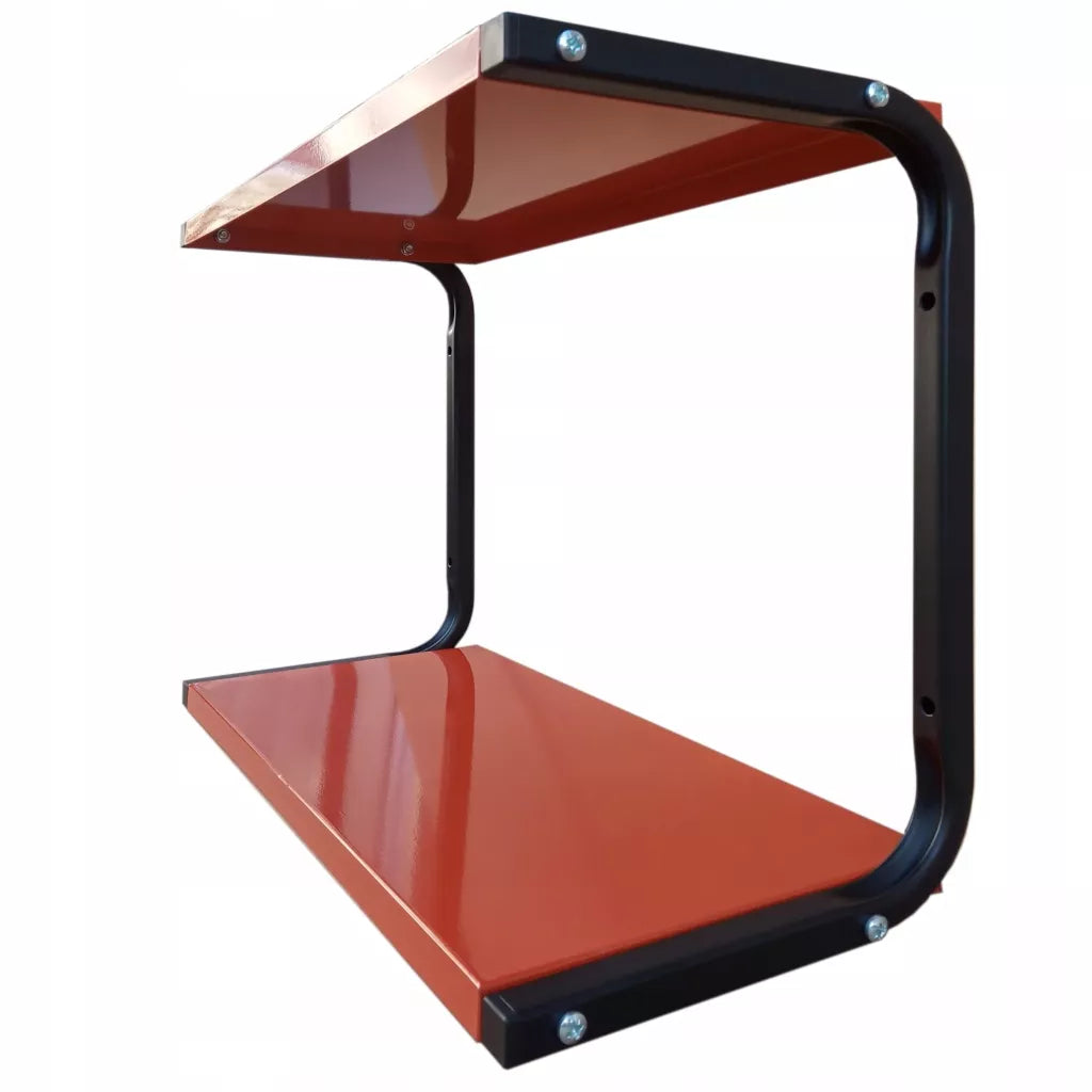 Metalinė sieninė lentyna 95 cm dviguba PG2CR dirbtuvėms, loftui, garažui
