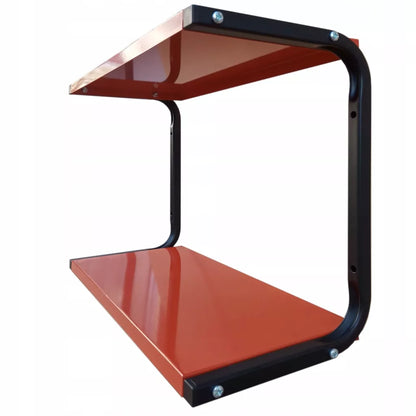 Metalinė sieninė lentyna 95 cm dviguba PG2CR dirbtuvėms, loftui, garažui