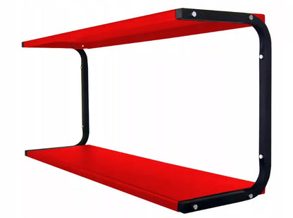 Metalinė sieninė lentyna 95 cm dviguba PG2CR dirbtuvėms, loftui, garažui