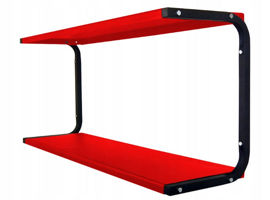 Metalinė sieninė lentyna 95 cm dviguba PG2CR dirbtuvėms, loftui, garažui