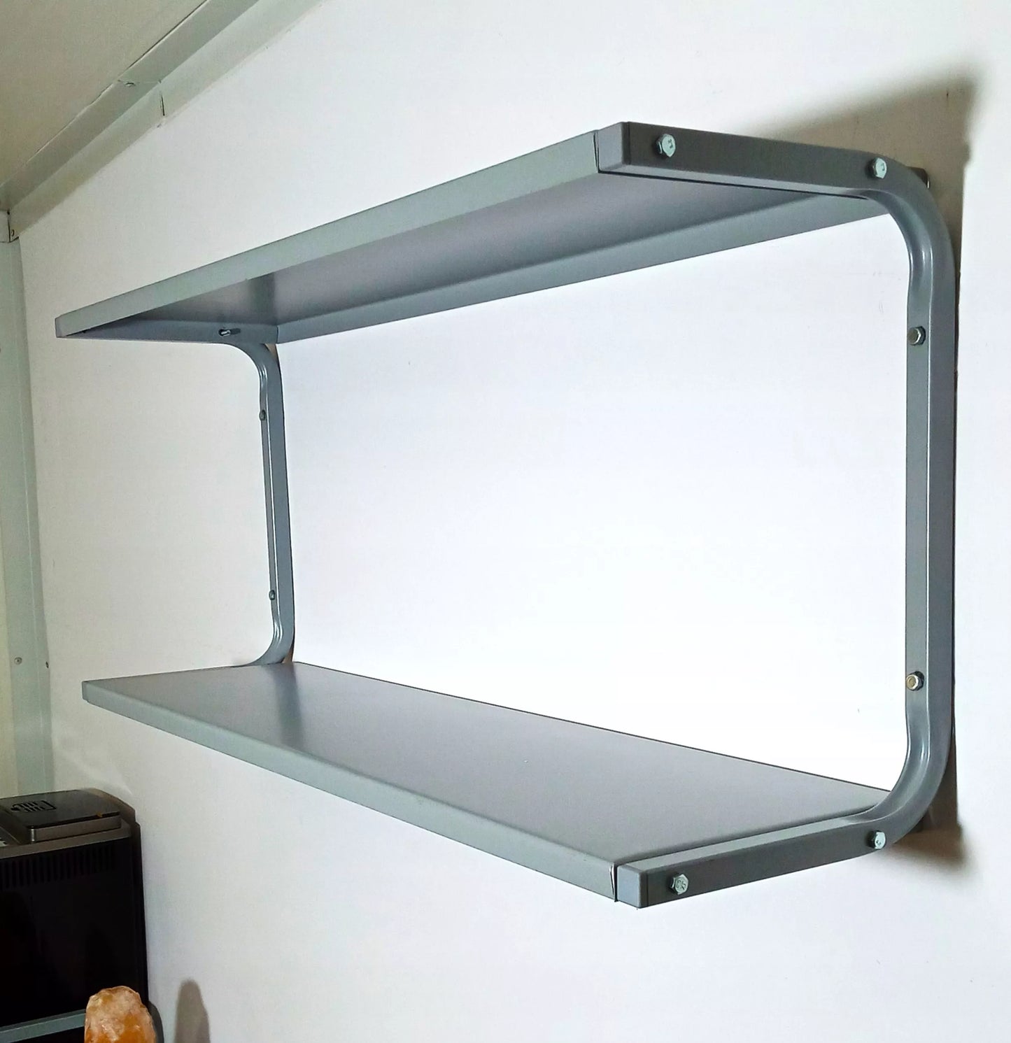 Metalinė sieninė lentyna 95 cm dviguba PG2S dirbtuvėms, loftui, garažui