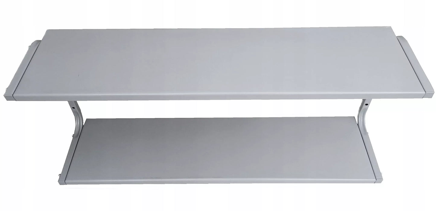 Metalinė sieninė lentyna 95 cm dviguba PG2S dirbtuvėms, loftui, garažui