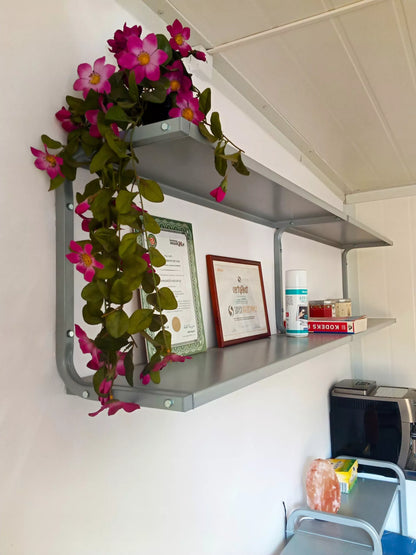 Metalinė sieninė lentyna 95 cm dviguba PG2S dirbtuvėms, loftui, garažui