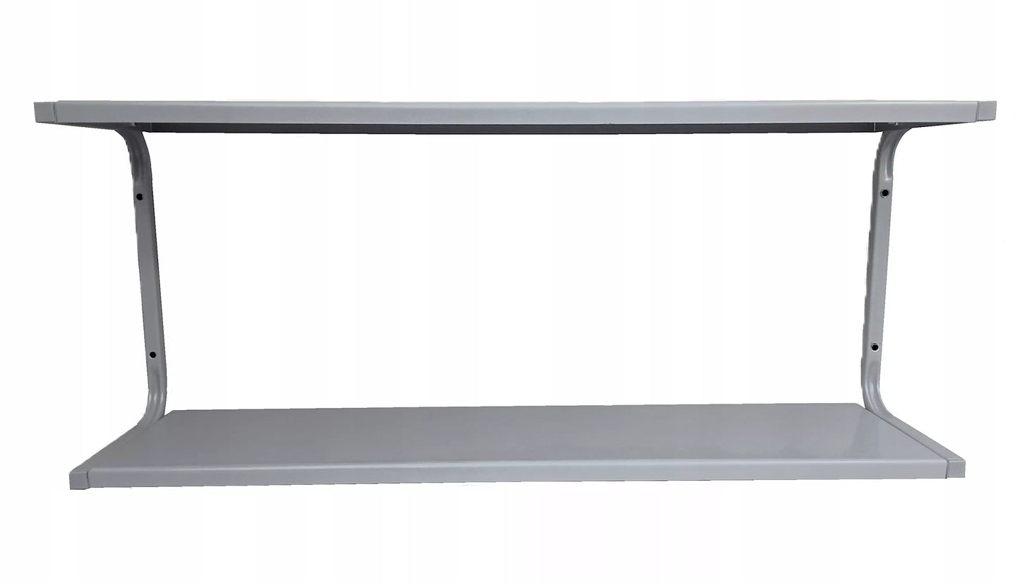 Metalinė sieninė lentyna 95 cm dviguba PG2S dirbtuvėms, loftui, garažui
