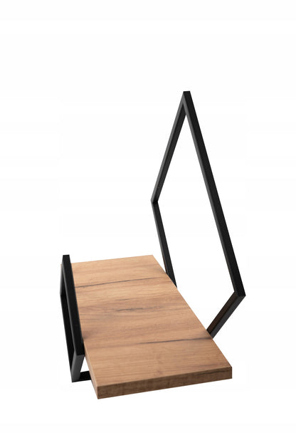 Sieninė lentyna loft stiliaus, pakabinamas augalų laikiklis, ąžuolo "craft" raštas