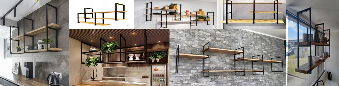 Pakabinama sieninė lentyna, auksinio ąžuolo, knygoms ir gėlėms, 60 cm, loft stiliaus