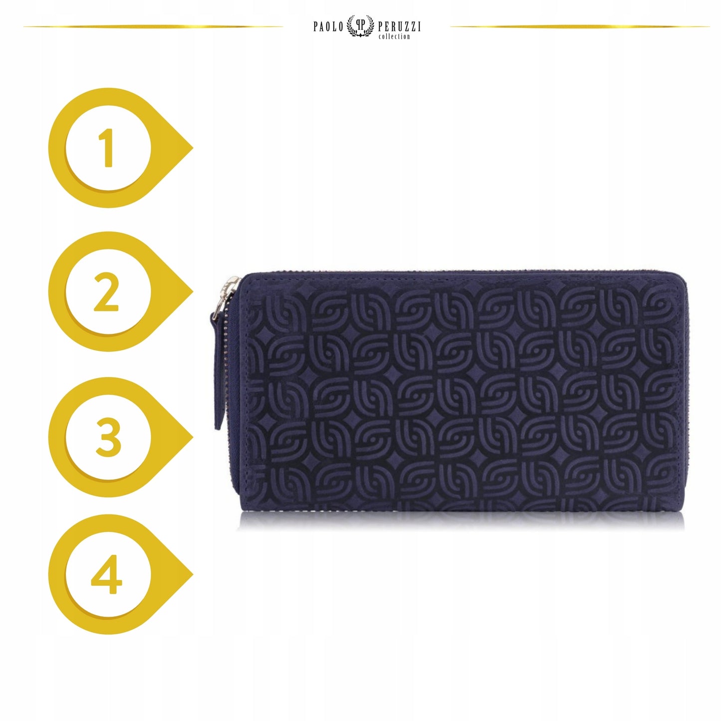 Odinė moteriška tamsiai mėlyna piniginė su užtrauktuku, talpi, madinga, "vintage" stiliaus rankinė-vokelis