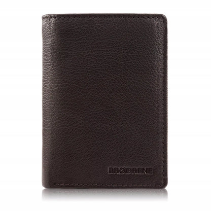 Vyriška odinė piniginė, ruda, klasikinė, elegantiška, Brodrene G-106 RFID