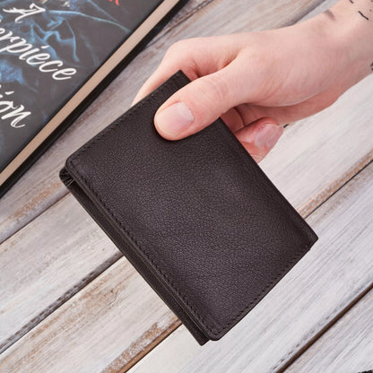 Vyriška odinė piniginė, ruda, klasikinė, elegantiška, Brodrene G-106 RFID