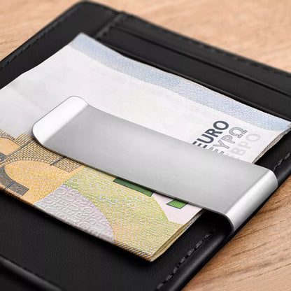 Vyriška odinė piniginė Plona 1,5cm natūrali oda Smart Wallet Juoda