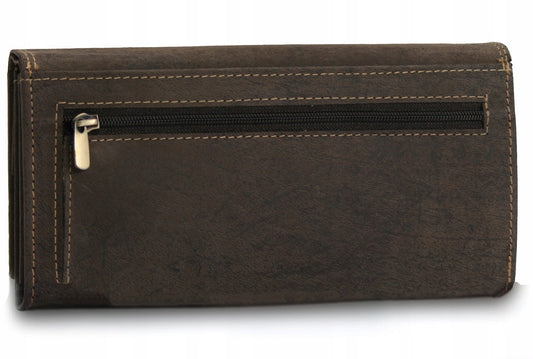 Moteriška nubuko odos piniginė Wild Tiger - tamsiai ruda