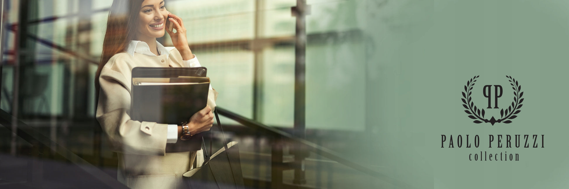 Moteriška odinė rudos spalvos madinga maža piniginė su RFID apsauga Paolo Peruzzi