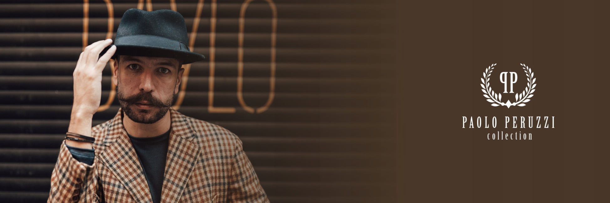 Vyriška piniginė dovanai PAOLO PERUZZI, natūrali oda + drobė RFID