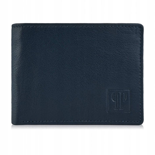 Vyriška natūralios odos jaunimo piniginė tamsiai mėlynos spalvos PAOLO PERUZZI, dovana