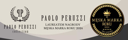 Odinė vyriška "Paolo Peruzzi" piniginė, užsegama atvartu, su RFID apsauga, rudoje dėžutėje