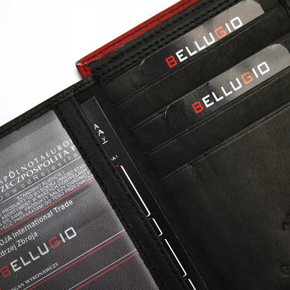 Oda, sulankstoma, talpi vyriška piniginė su RFiD apsauga Bellugio juoda