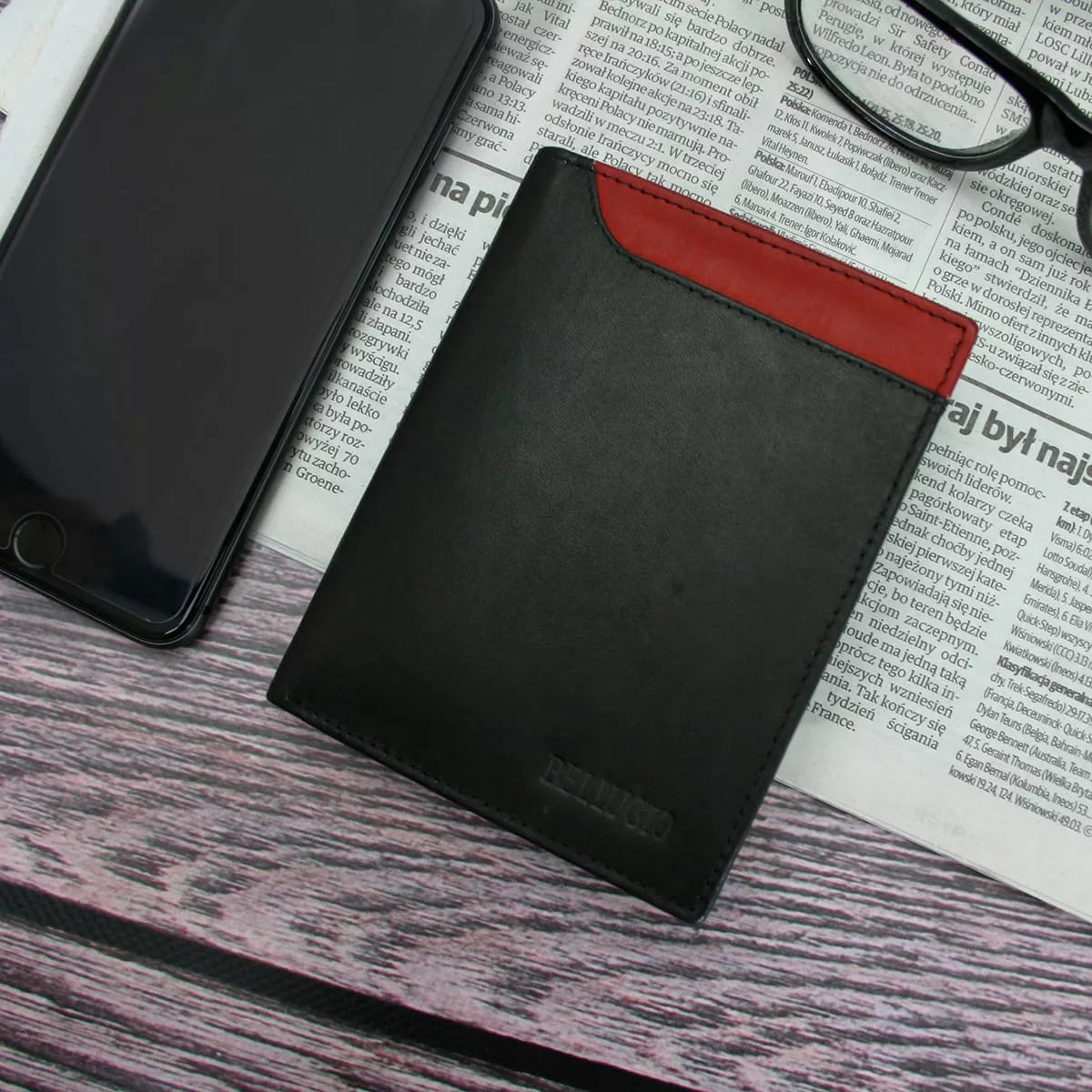 Oda, sulankstoma, talpi vyriška piniginė su RFiD apsauga Bellugio juoda