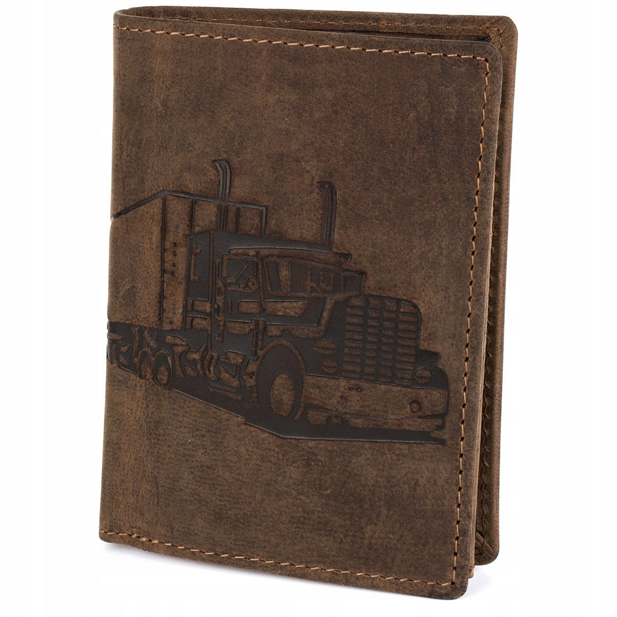 Vyriška odinė piniginė, ruda, nubukas, oda, TIR RFiD, Beltimore, vertikali