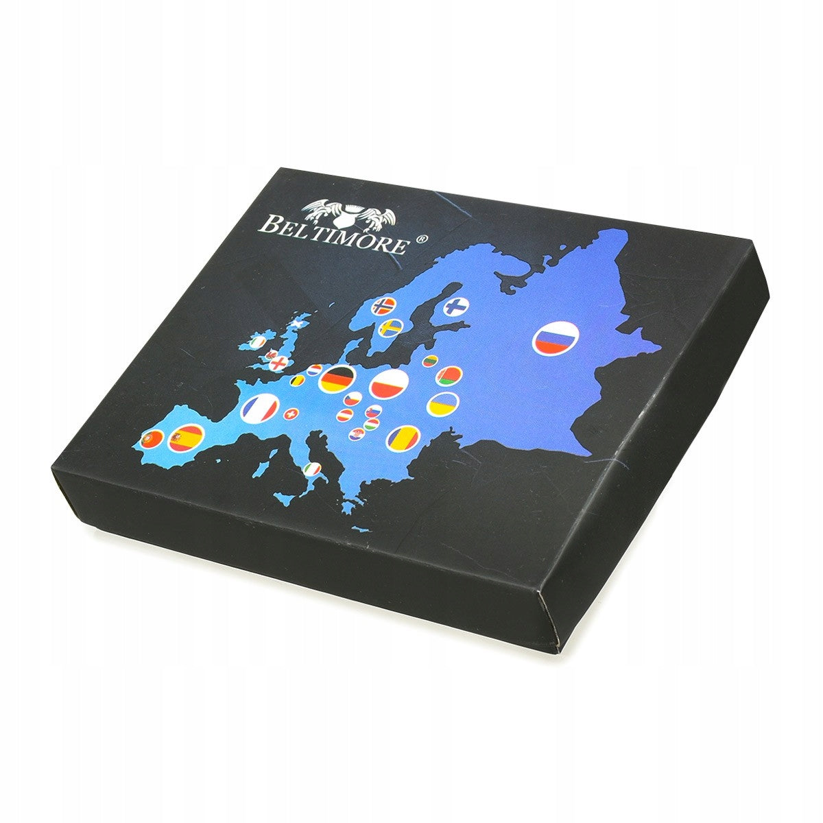 Vyriška odinė piniginė, ruda, nubukas, oda, TIR RFiD, Beltimore, vertikali