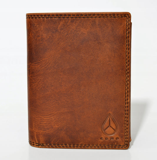 COMO vyriška odinė piniginė ruda Italija 10NC