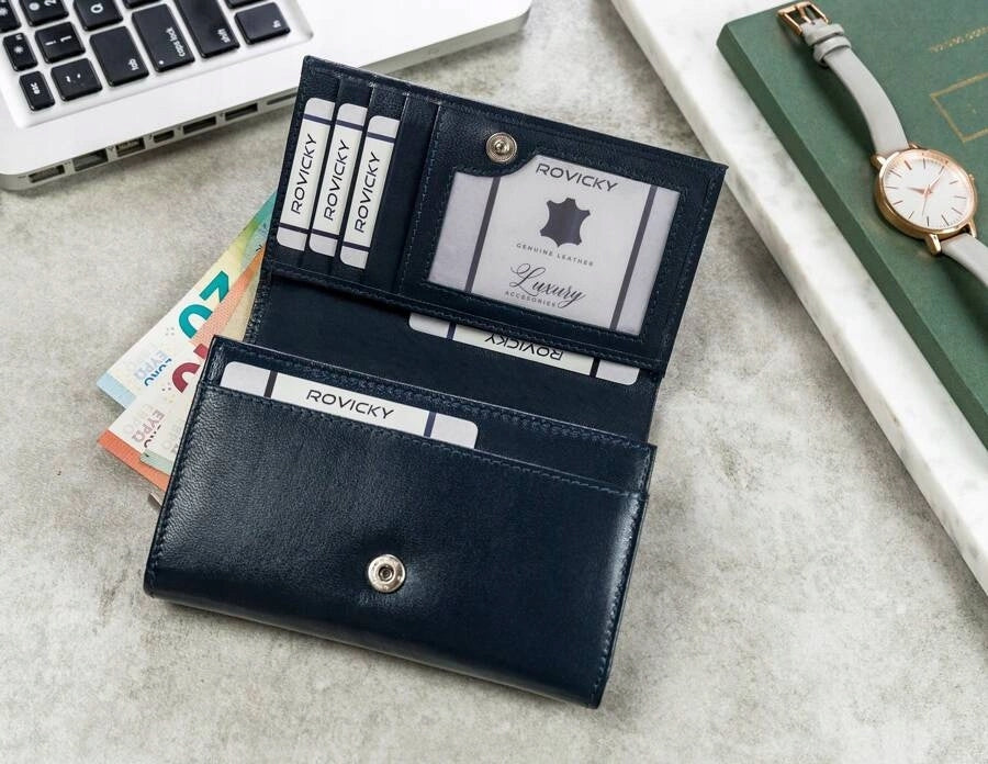 Odinė moteriška piniginė, talpi, oda, dovana Motinos dienai