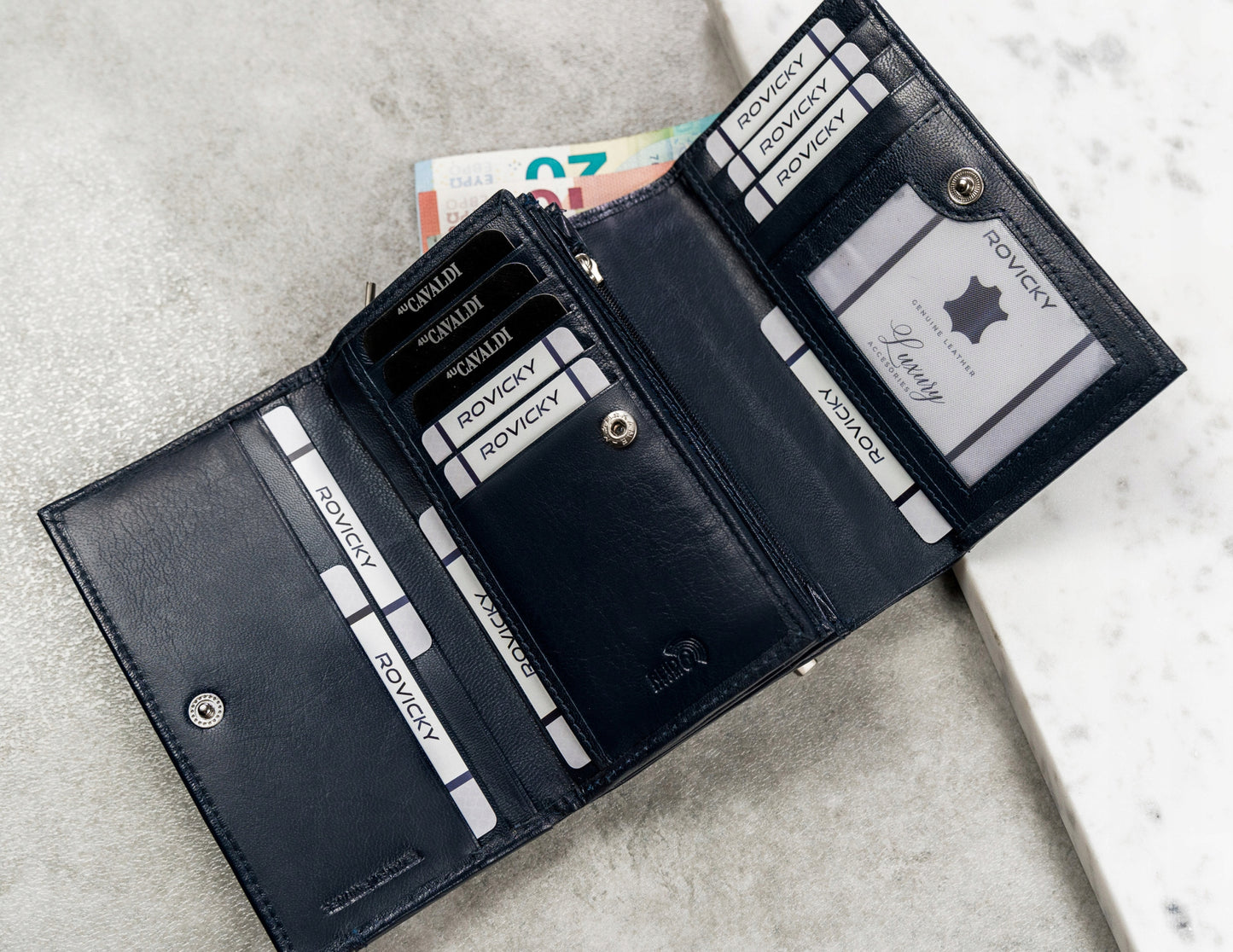 Odinė moteriška piniginė, talpi, oda, dovana Motinos dienai