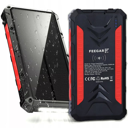 Power bank Solinis Feegar 36000mAh 20W 4x USB-C PD QC3 Indukcinis įkrovimas