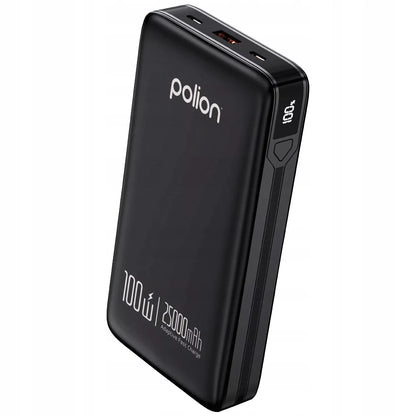 Powerbank 20000mAh greitas įkrovimas 65W telefonas nešiojamasis kompiuteris USB-C PD QC POLION