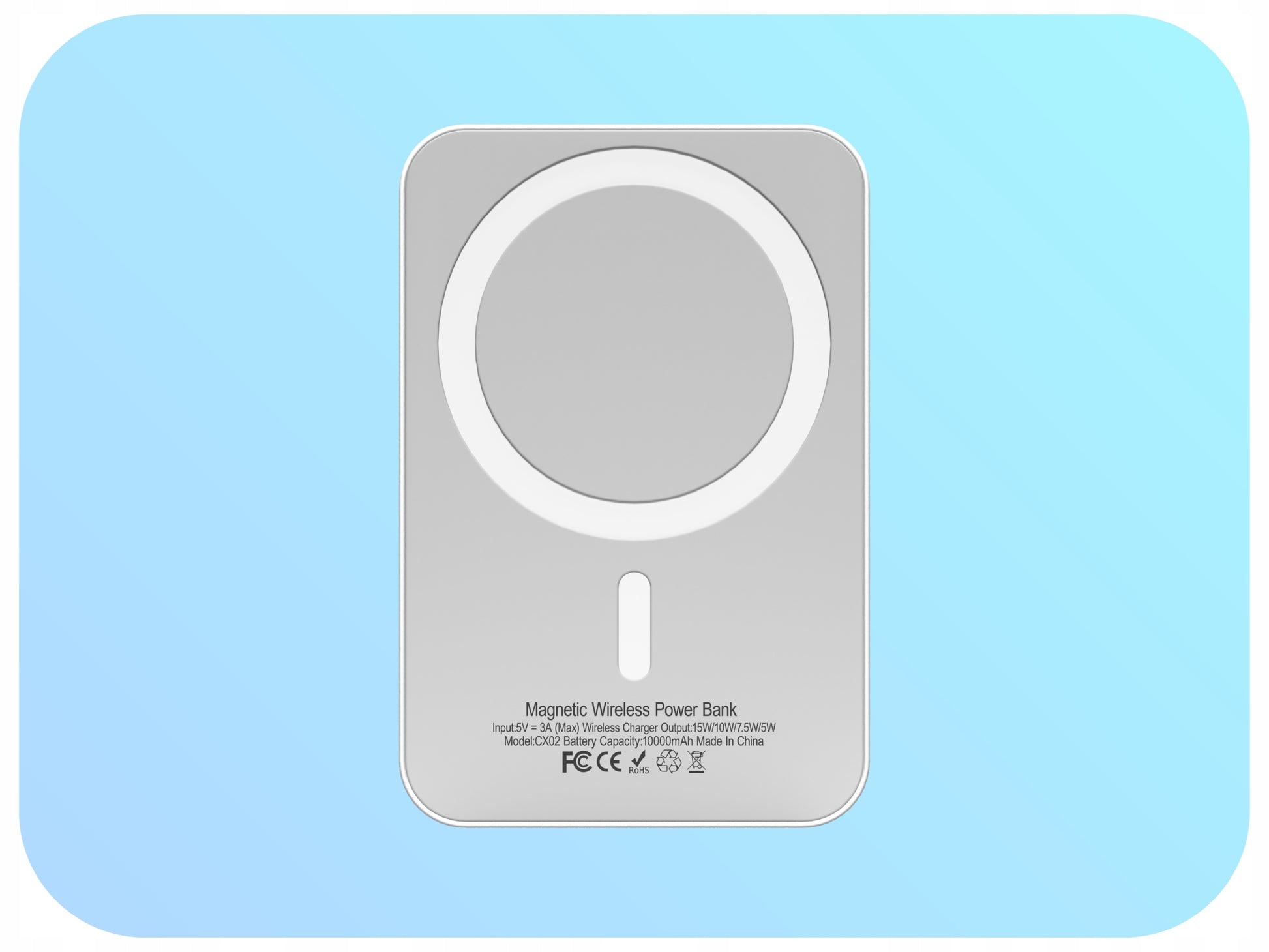 MagSafe Powerbank Apple iPhone 10000 mAh Indukcinis Patvarus Galingas Baltas