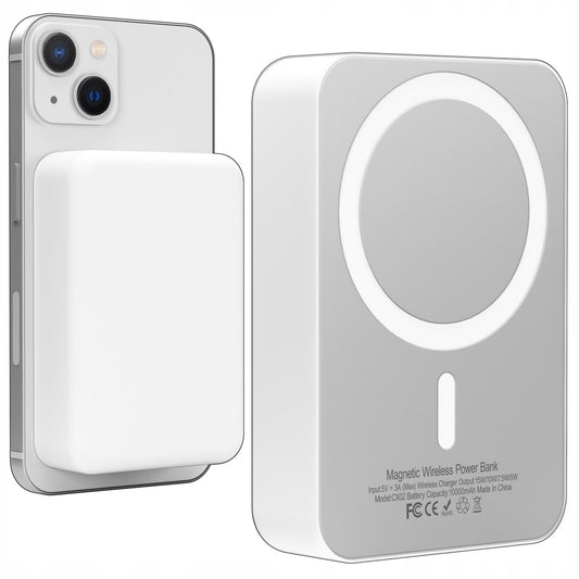 MagSafe Powerbank Apple iPhone 10000 mAh Indukcinis Patvarus Galingas Baltas