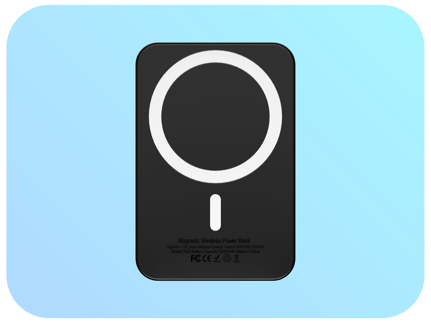 MagSafe Powerbank Apple iPhone 10000 mAh, belaidis, patvarus, galingas, juodas