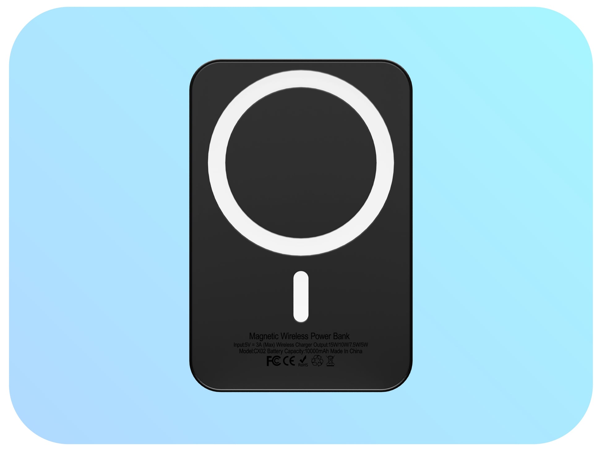 MagSafe Powerbank Apple iPhone 10000 mAh, belaidis, patvarus, galingas, juodas