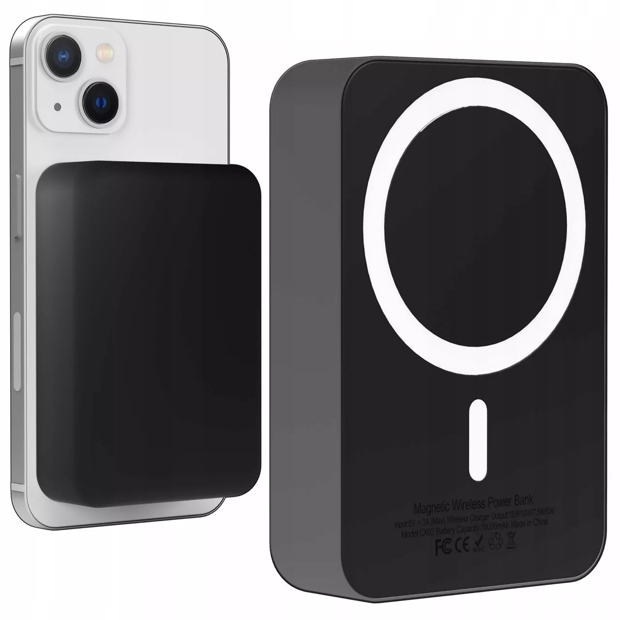MagSafe Powerbank Apple iPhone 10000 mAh, belaidis, patvarus, galingas, juodas
