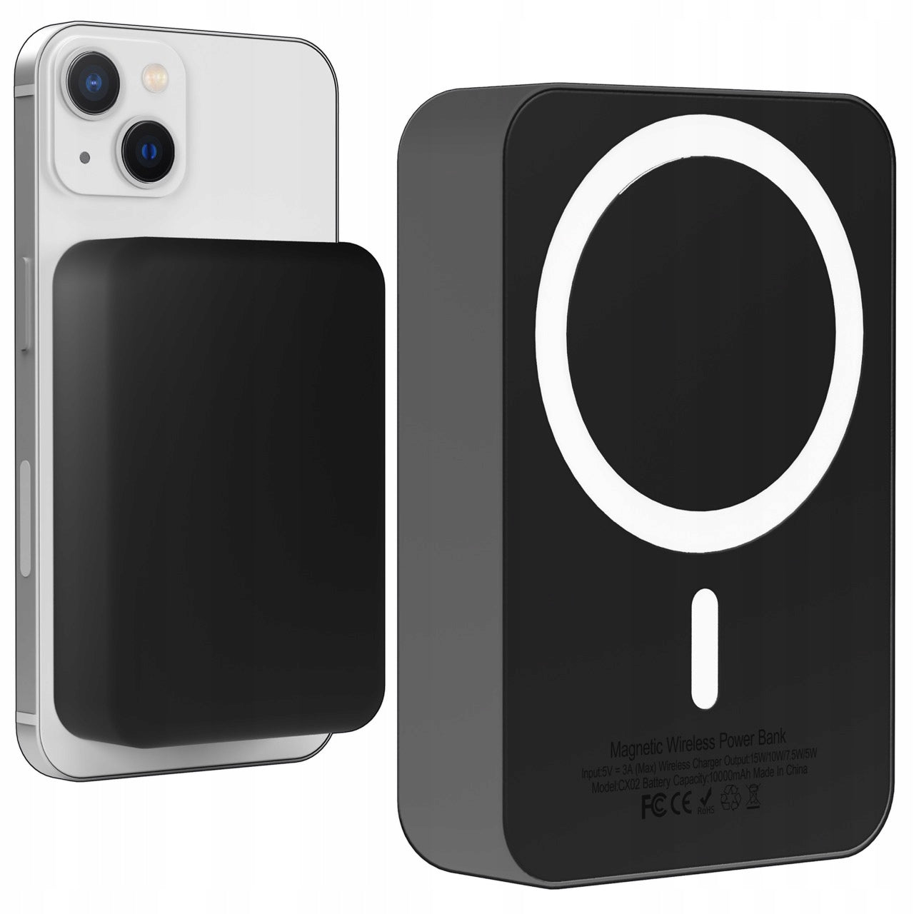 MagSafe Powerbank Apple iPhone 10000 mAh, belaidis, patvarus, galingas, juodas