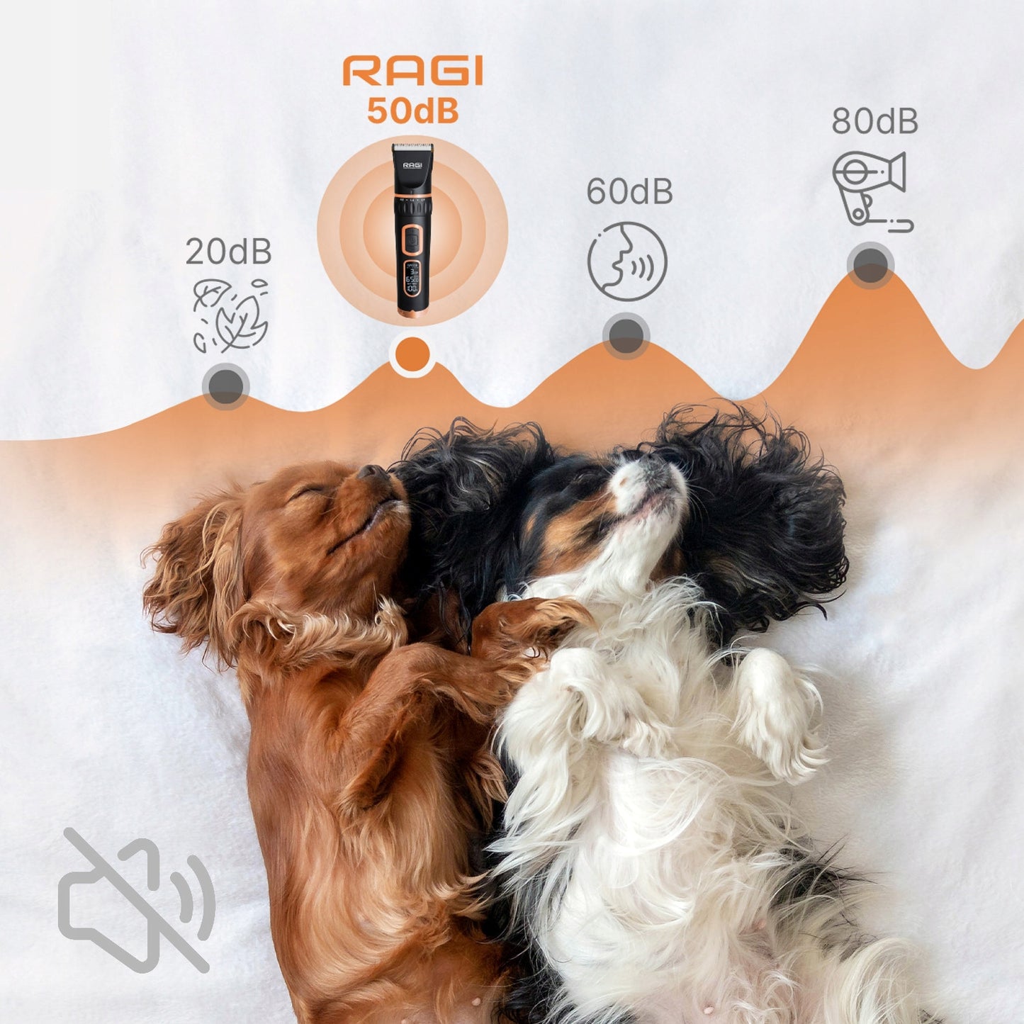 Profesionali šunų kirpimo mašinėlė Tylus augintinio trimmeris - Ragi 12in1