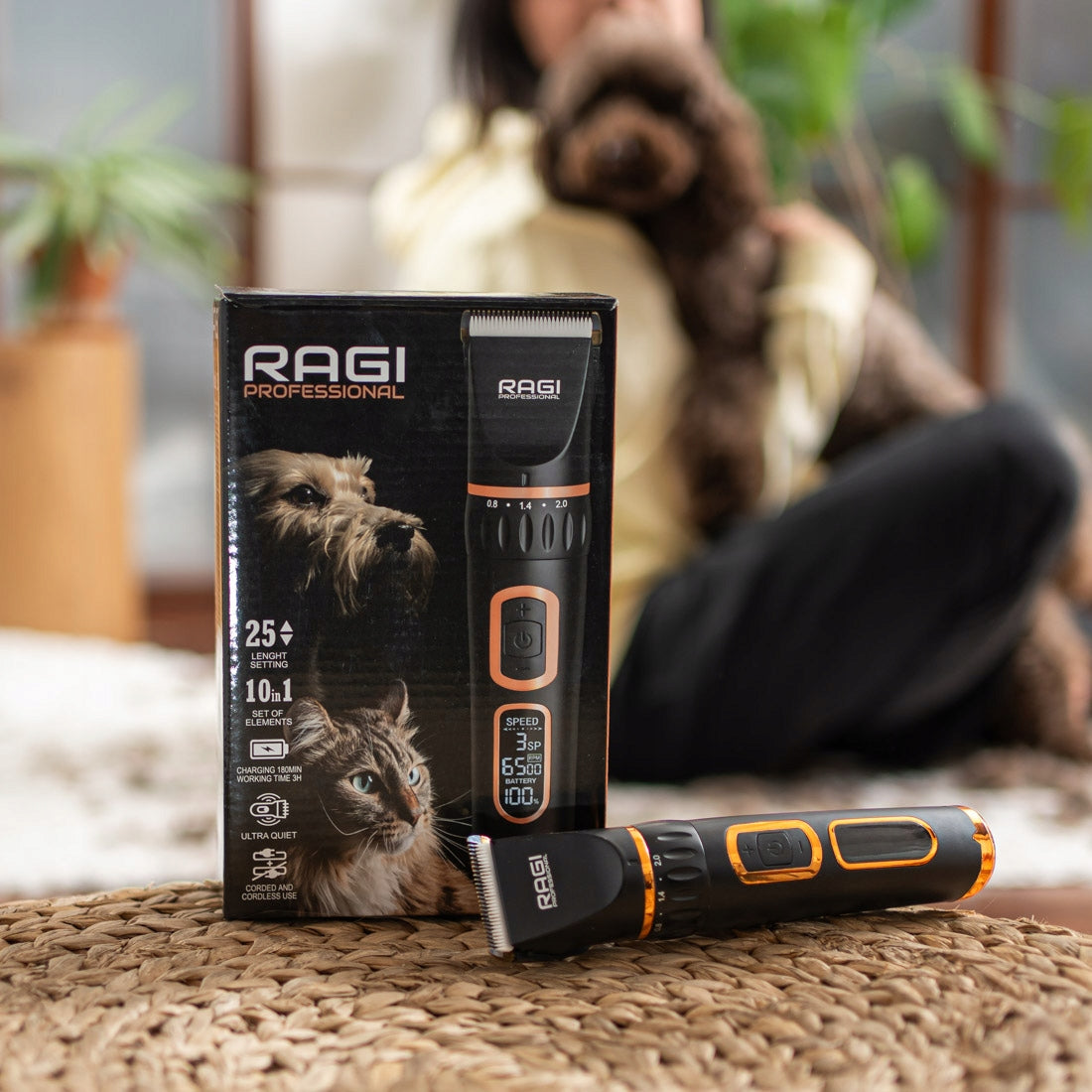 Profesionali šunų kirpimo mašinėlė Tylus augintinio trimmeris - Ragi 12in1