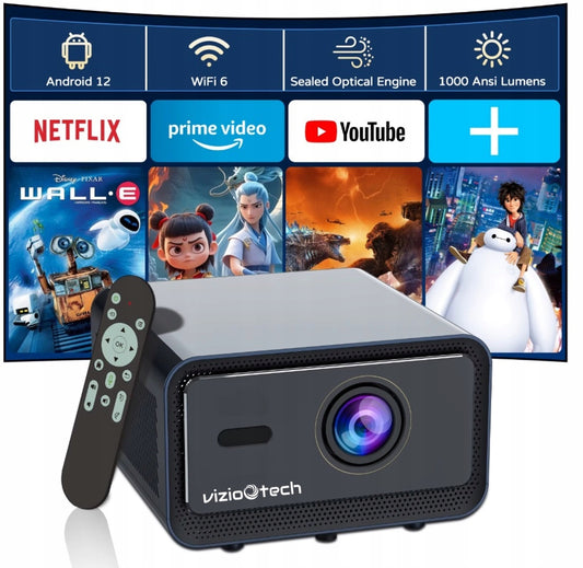 Projektorius, projektorius 30000lm „Android“ „Fullhd“ 4K sandarus optika VIZIO TECH S5