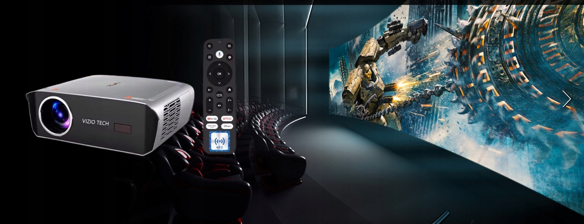 Projektorius VIZIO TECH A9G 1550Ansi AndroidTV 14FullHD 4K Dolby WIFI 6 BT