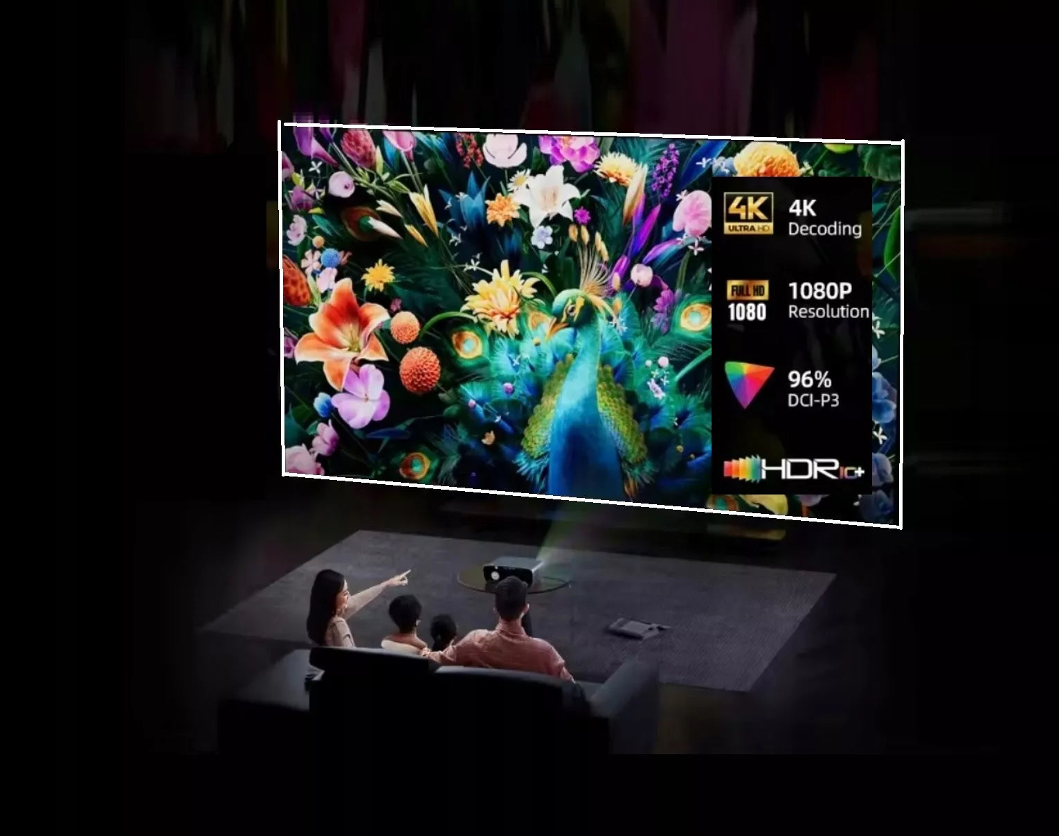 Projektorius VIZIO TECH A9G 1550Ansi AndroidTV 14FullHD 4K Dolby WIFI 6 BT