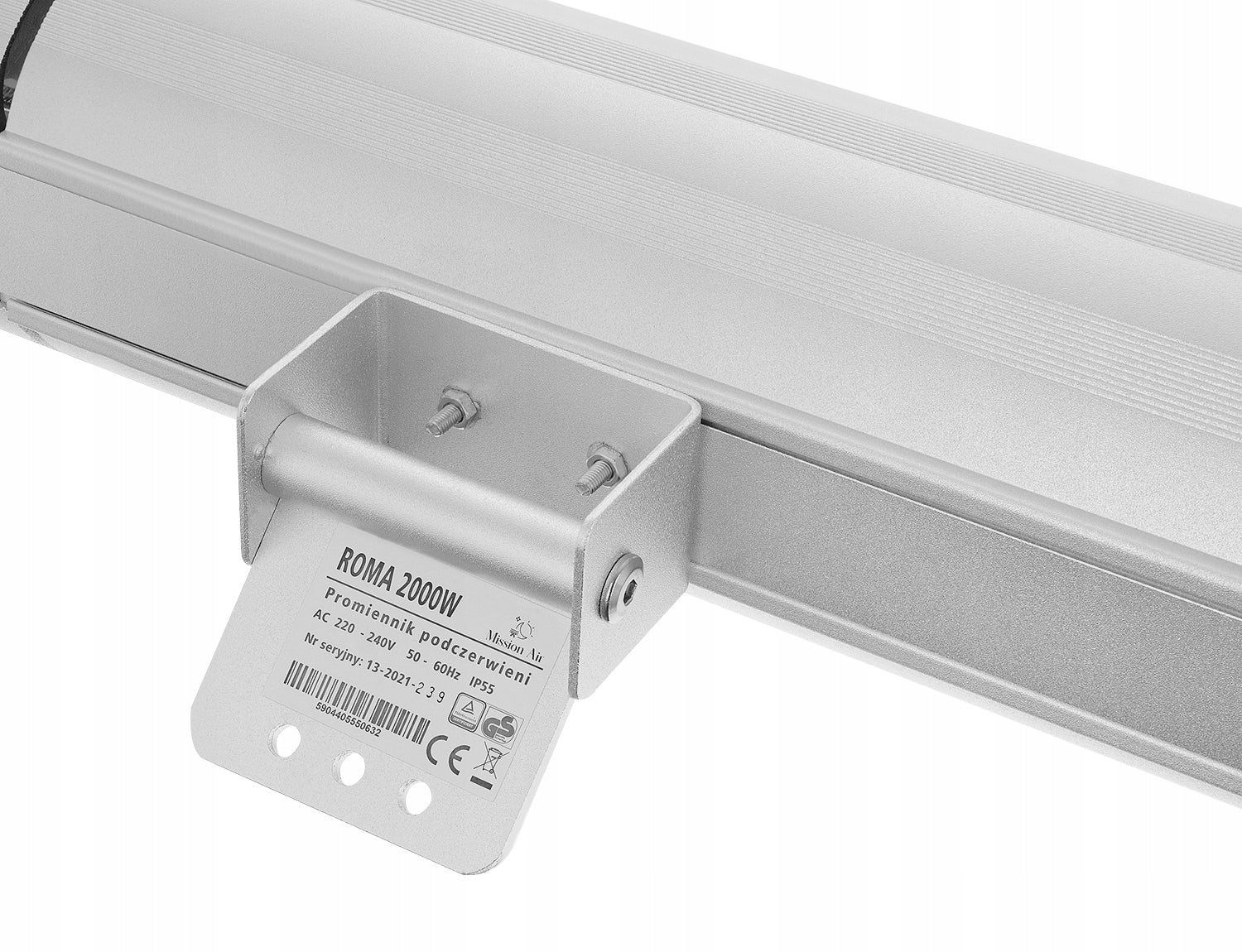 Infraraudonųjų spindulių šildytuvas terasai, sieninis elektrinis šildytuvas 2kW